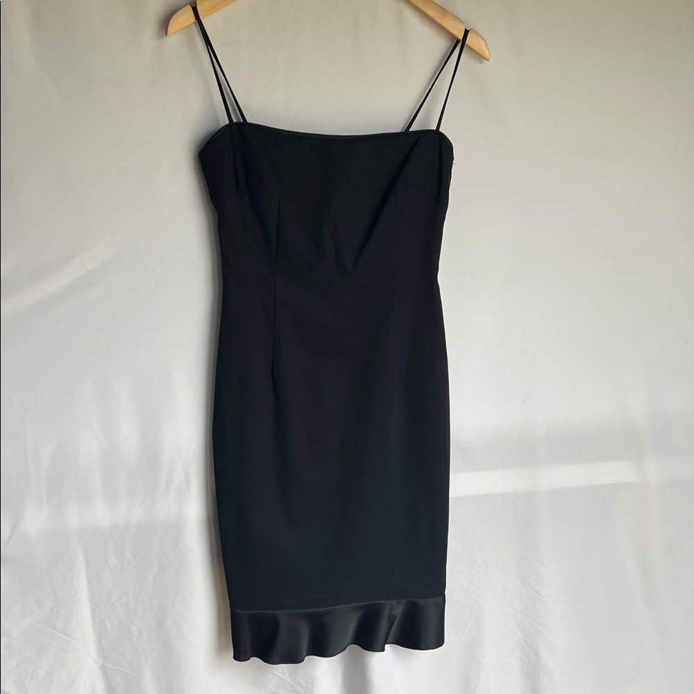 Elegant Navy Spaghetti Strap Dress